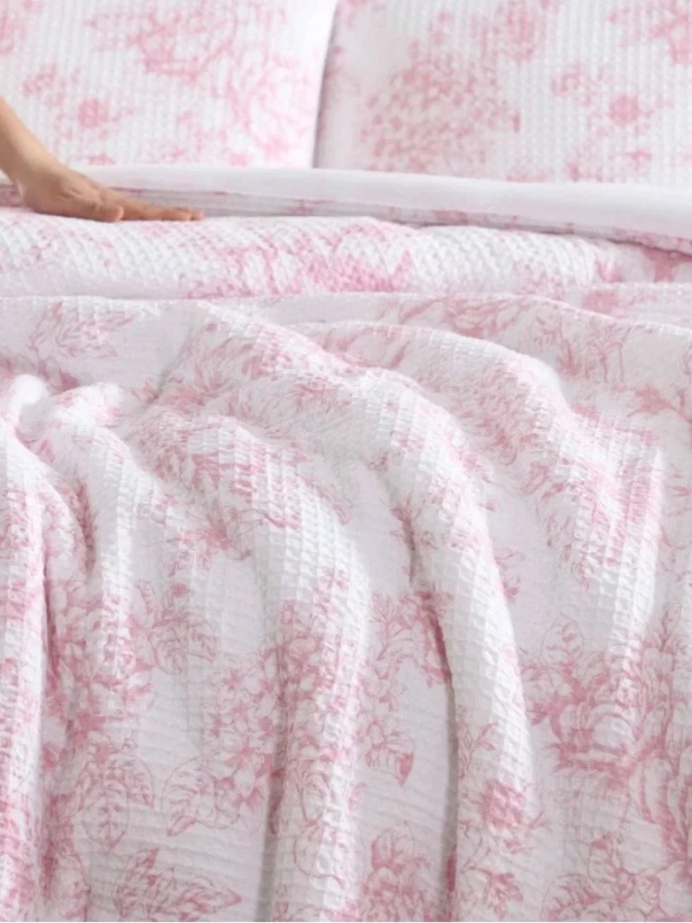 Laura Ashley Delphine Soft Feminine Pink Full/Queen Comforter Sham Set ~ NEW